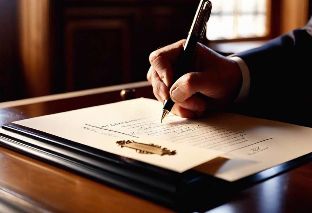 Authentification d'une signature : procédure chez le notaire